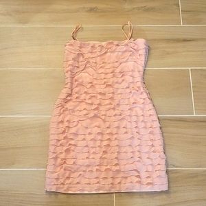 Guess Pink Ruffle Mini Dress Size M